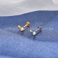 Piercing Labret Titânio 2 Folhas / Opala