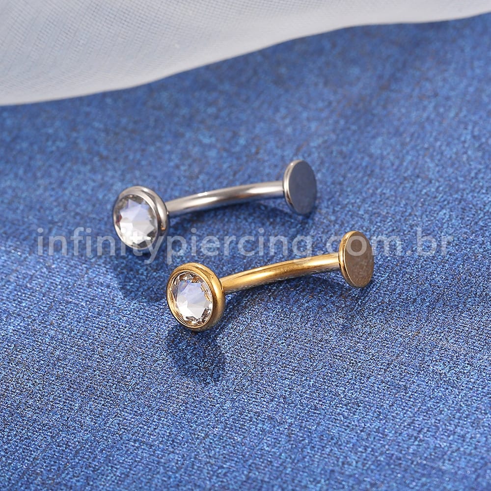 Piercing Banana Floating Titânio Zircônia