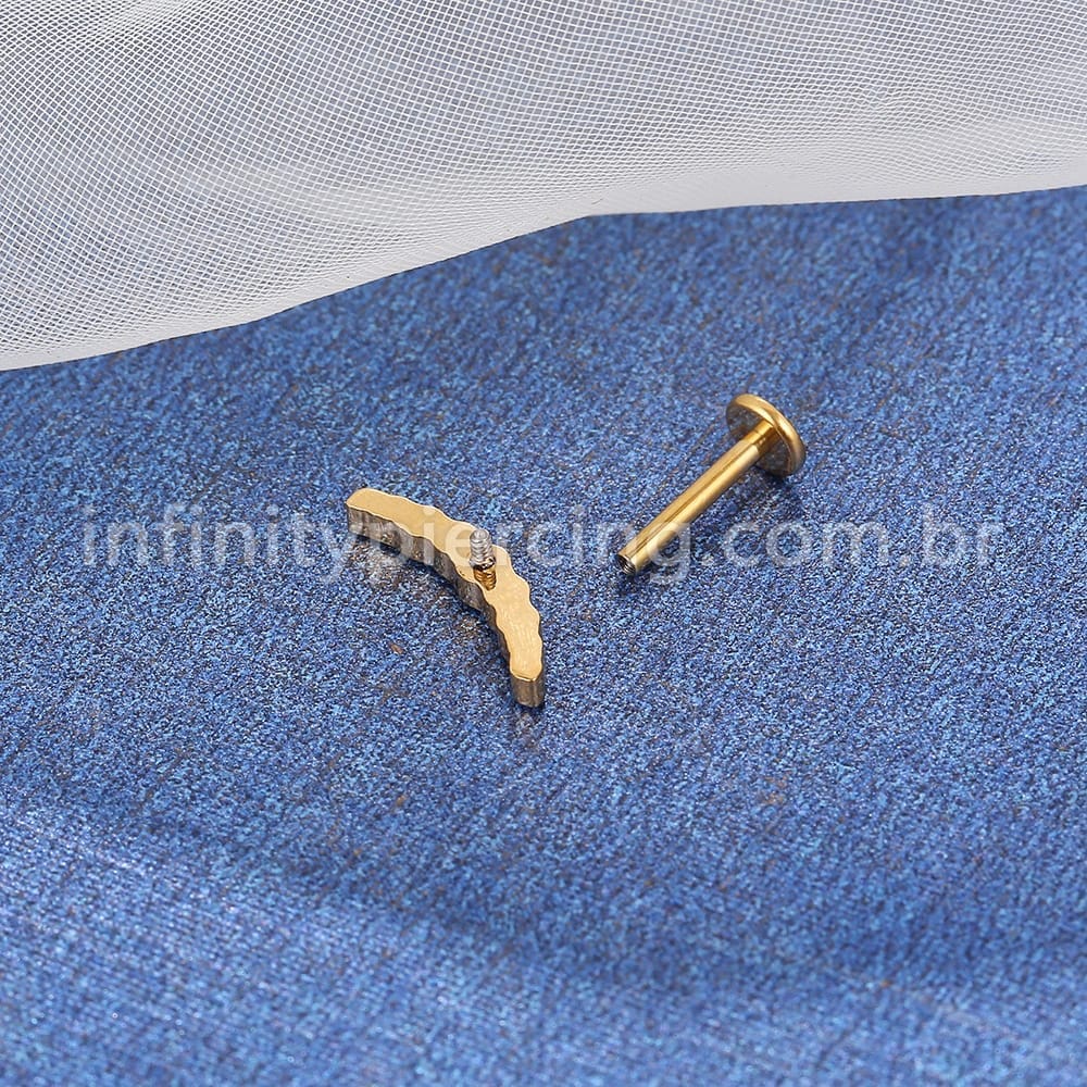 Piercing Labret Titânio Cluster Zircônia