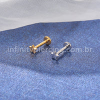 Piercing Labret Aço Cirúrgico Estrela