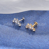 Piercing Labret Titânio 5 Zircônia