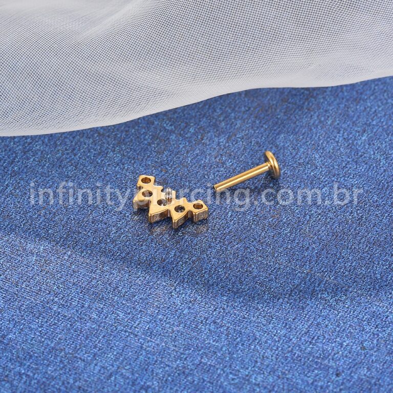 Piercing Labret Titânio 5 Zircônia