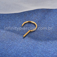 Piercing Meia Argola Titânio Segmento Articulado Zircônia