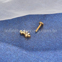 Piercing Labret Titânio Cluster Zircônia