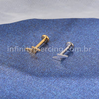 Piercing Labret Titânio Raio