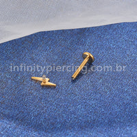 Piercing Labret Titânio Raio