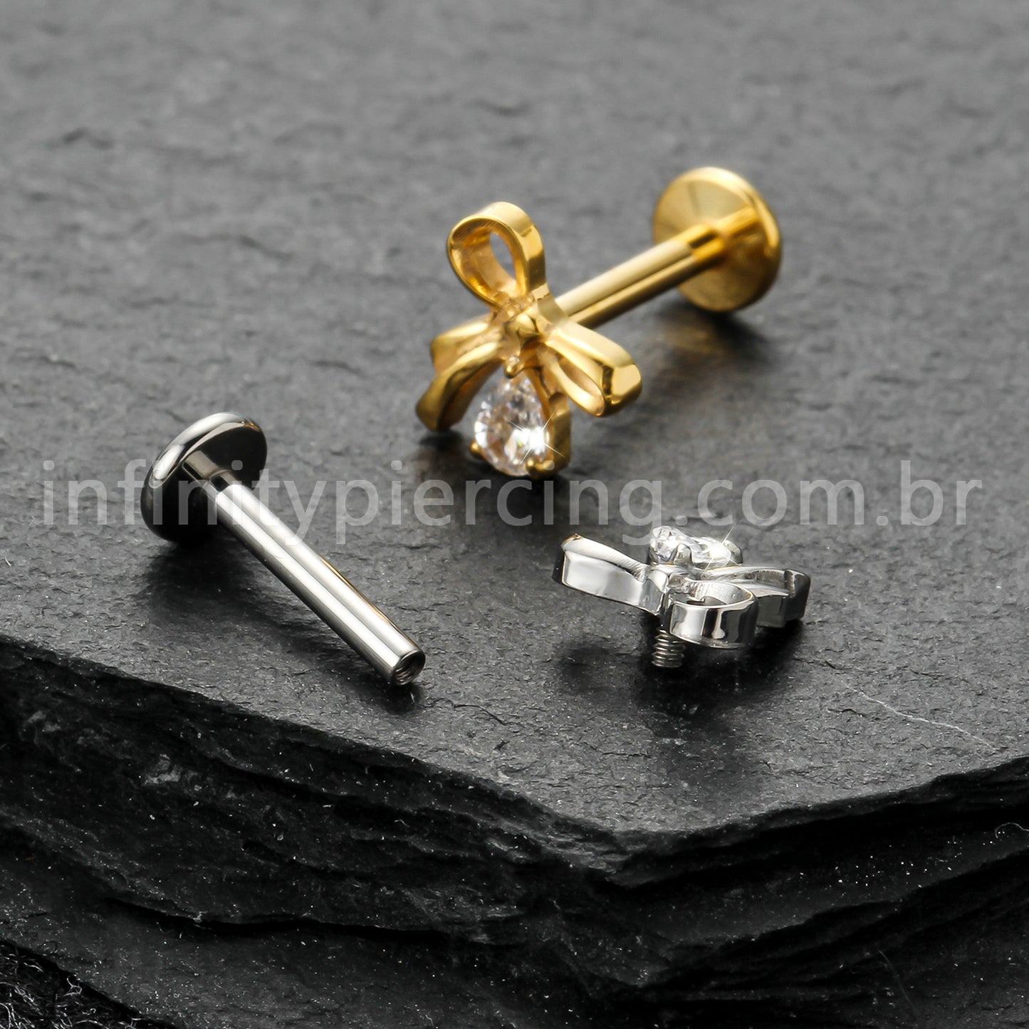 Piercing Labret Titânio Laço