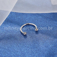 Piercing Ferradura Rosca Interna Zircônia Lateral