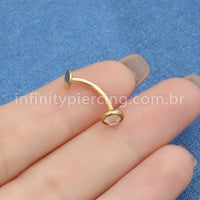 Piercing Banana Floating Titânio Zircônia