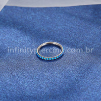 Piercing Argola Segmento Articulado Titânio Opala