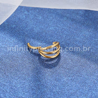 Piercing Argola Tripla Segmento Articulado Aço Cirurgico