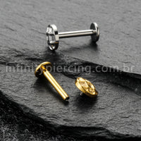 Piercing Labret Titânio Redondo Jogo Da Velha