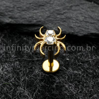 Piercing Labret Titânio Aranha