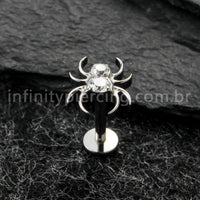 Piercing Labret Titânio Aranha