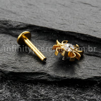 Piercing Labret Titânio Aranha