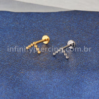 Piercing  Labret Titânio Bolinhas