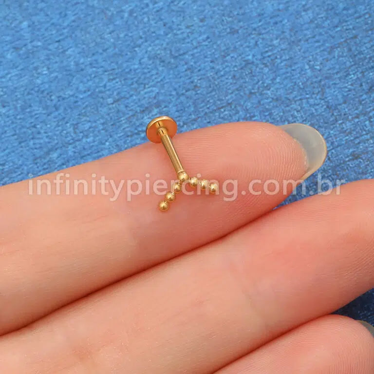 Piercing  Labret Titânio Bolinhas