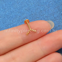 Piercing  Labret Titânio Bolinhas