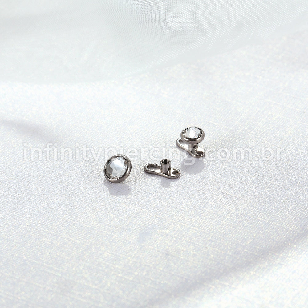 Piercing Microdermal Titânio Swarovski