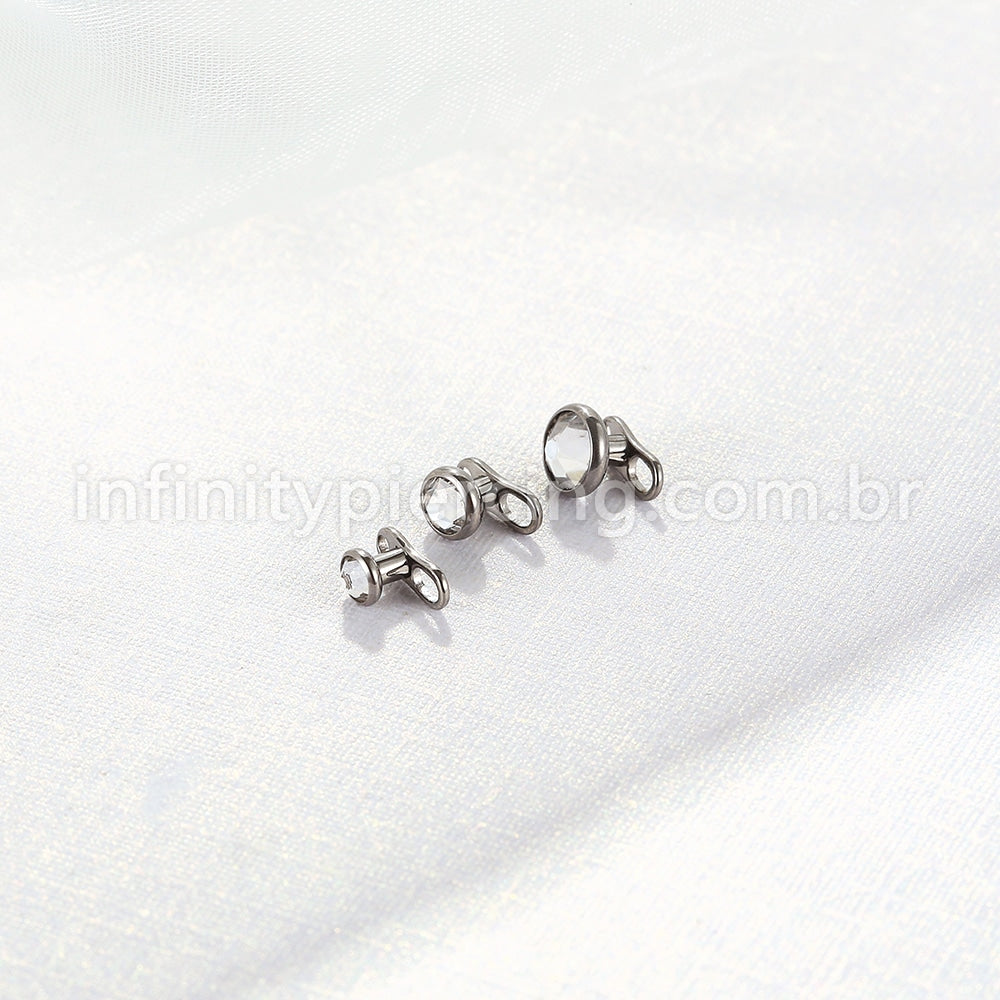Piercing Microdermal Titânio Swarovski