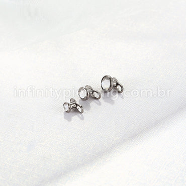 Piercing Microdermal Titânio Swarovski