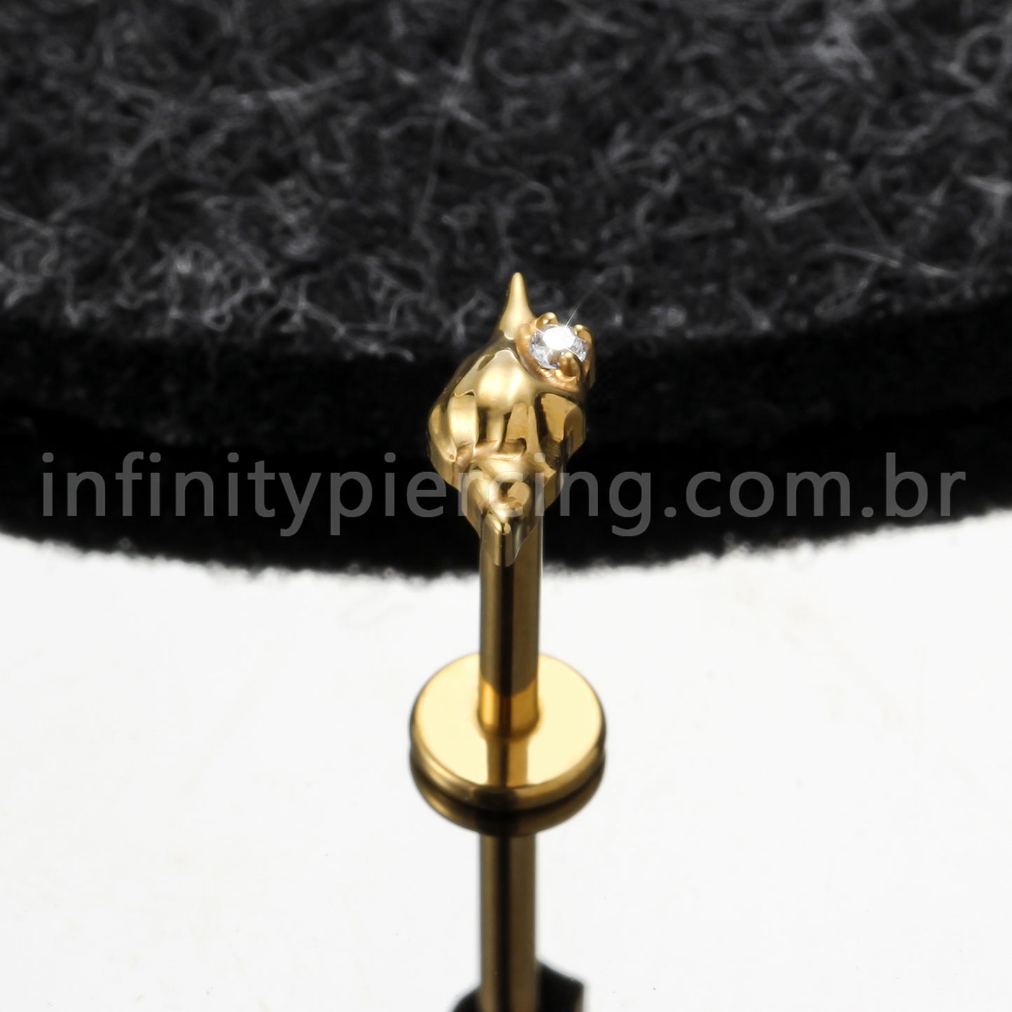 Piercing Labret Titânio Concha