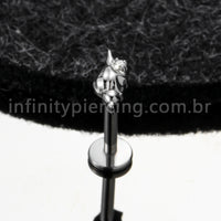 Piercing Labret Titânio Concha