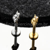 Piercing Labret Titânio Concha