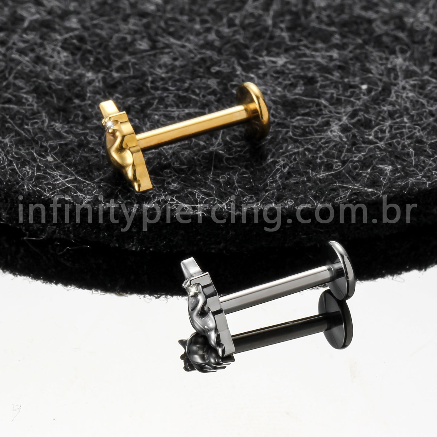 Piercing Labret Titânio Concha