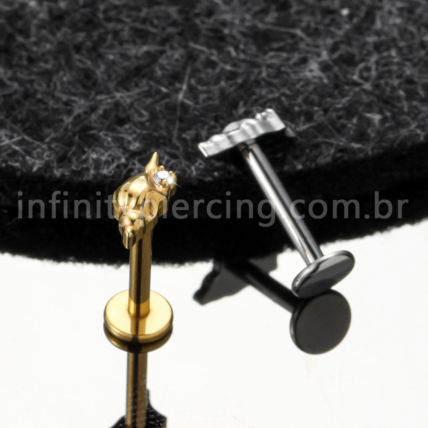 Piercing Labret Titânio Concha