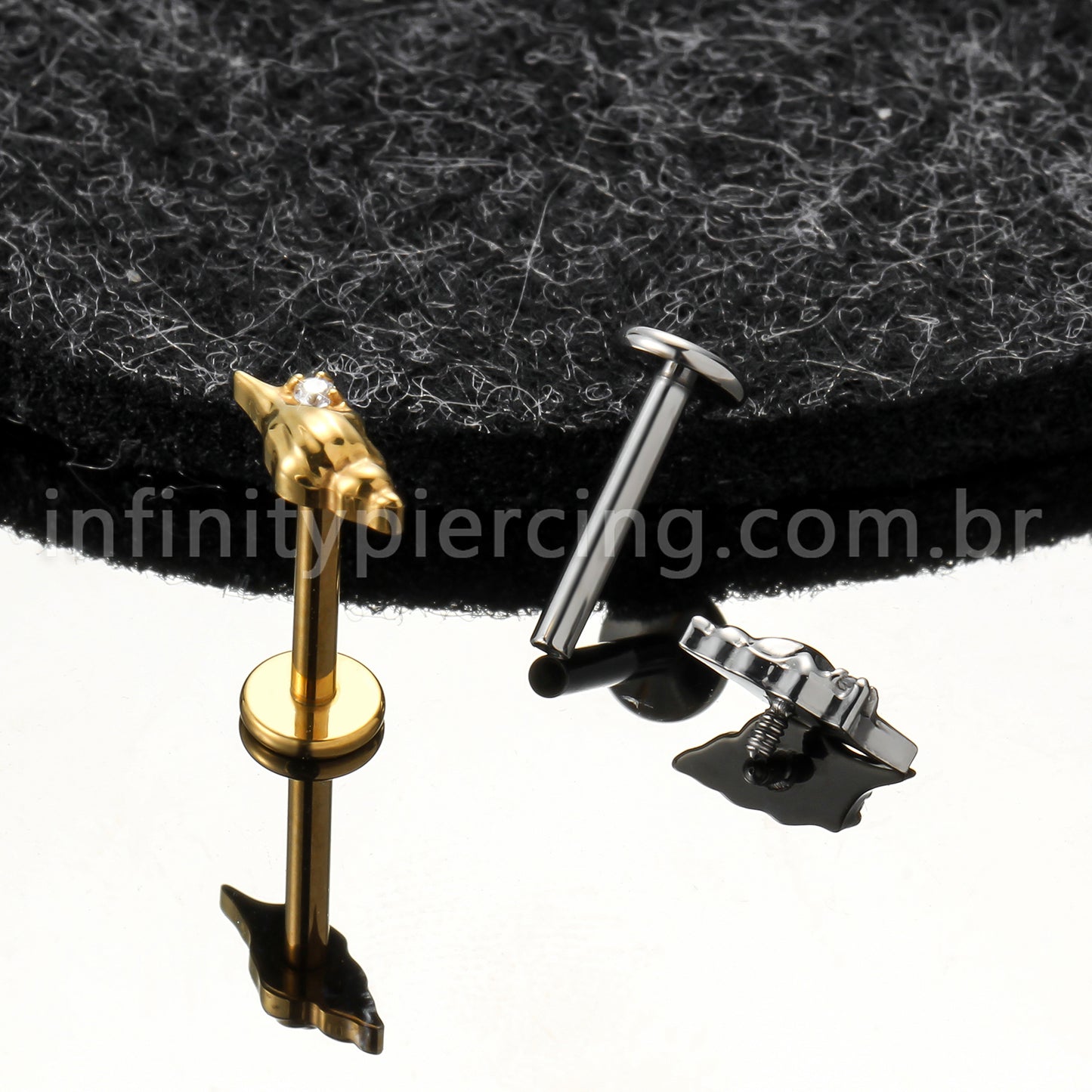 Piercing Labret Titânio Concha