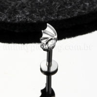 Piercing Labret Titânio Meia Asa