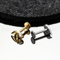 Piercing Labret Titânio Meia Asa