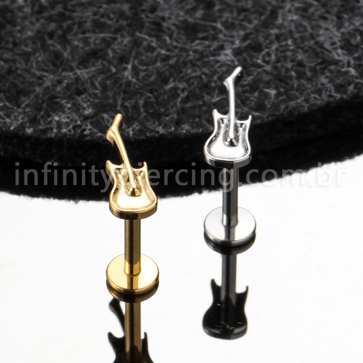 Piercing Labret Titânio Guitarra