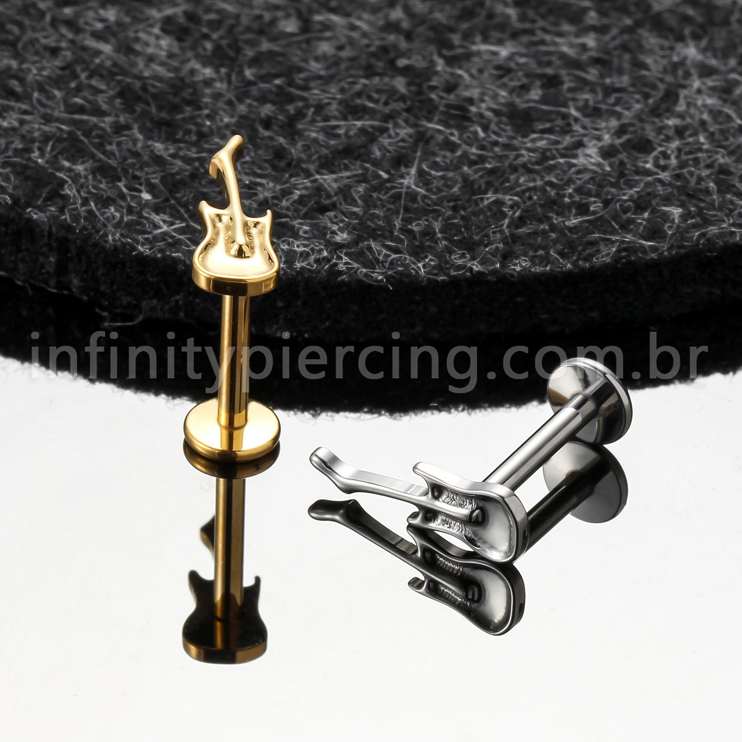 Piercing Labret Titânio Guitarra