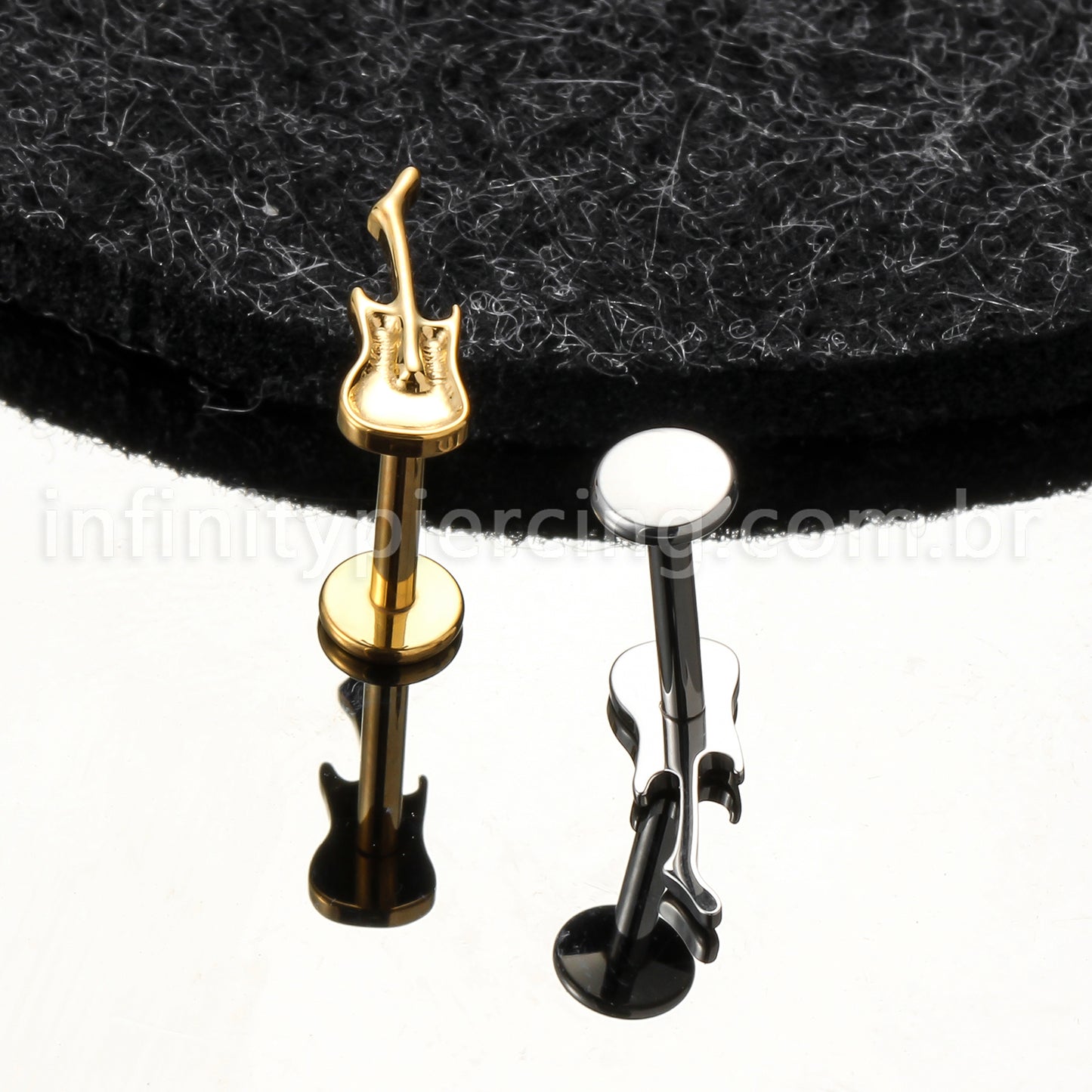 Piercing Labret Titânio Guitarra