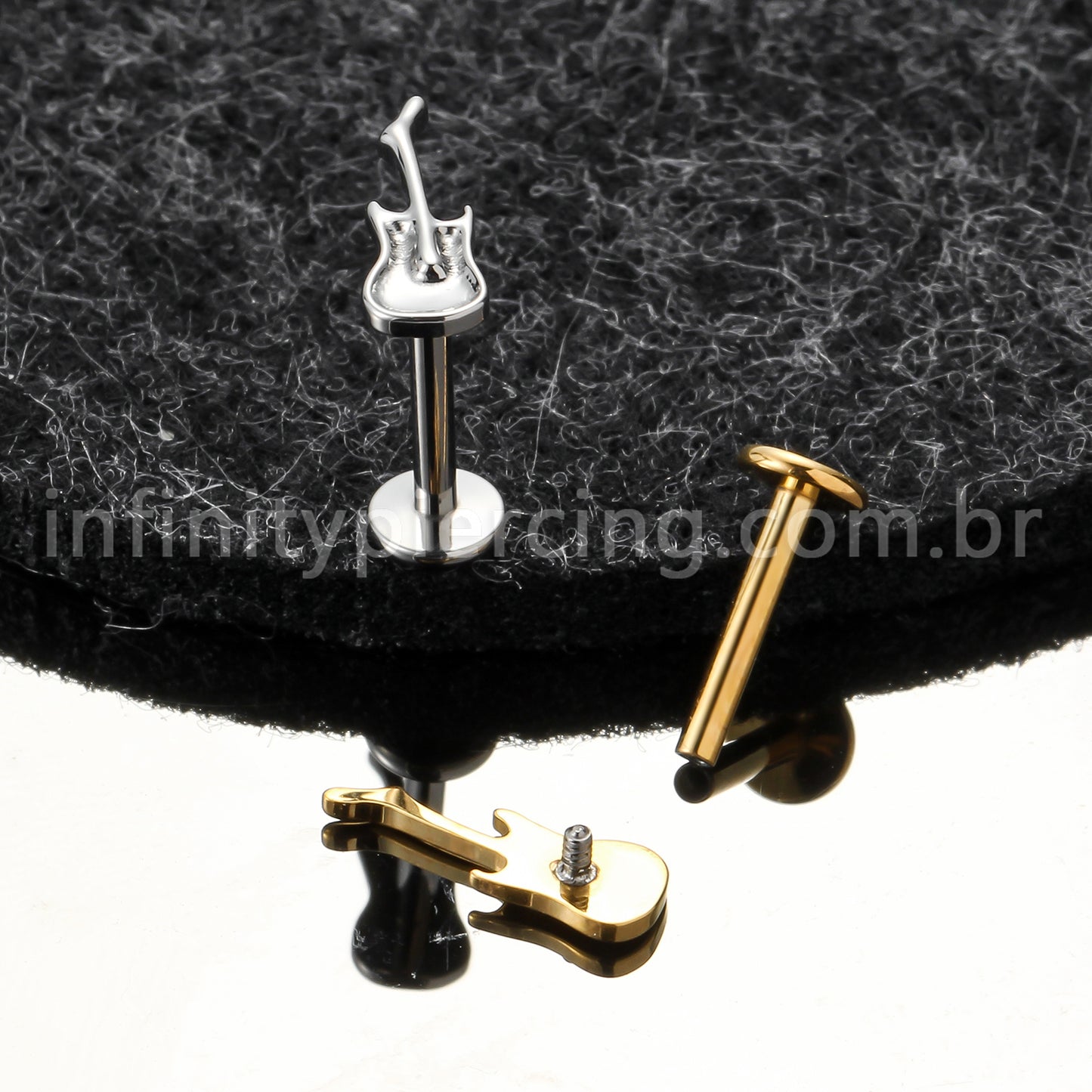 Piercing Labret Titânio Guitarra