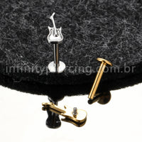 Piercing Labret Titânio Guitarra