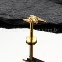 Piercing Labret Titânio Relâmpago
