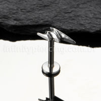 Piercing Labret Titânio Relâmpago