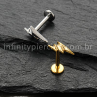 Piercing Labret Titânio Relâmpago