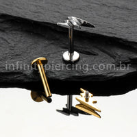 Piercing Labret Titânio Relâmpago