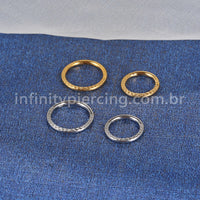 Piercing Argola Aço Cirúrgico Com Detalhes