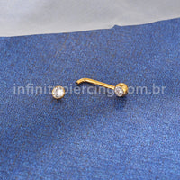 Piercing Titânio Intimo Zircônia Cravada