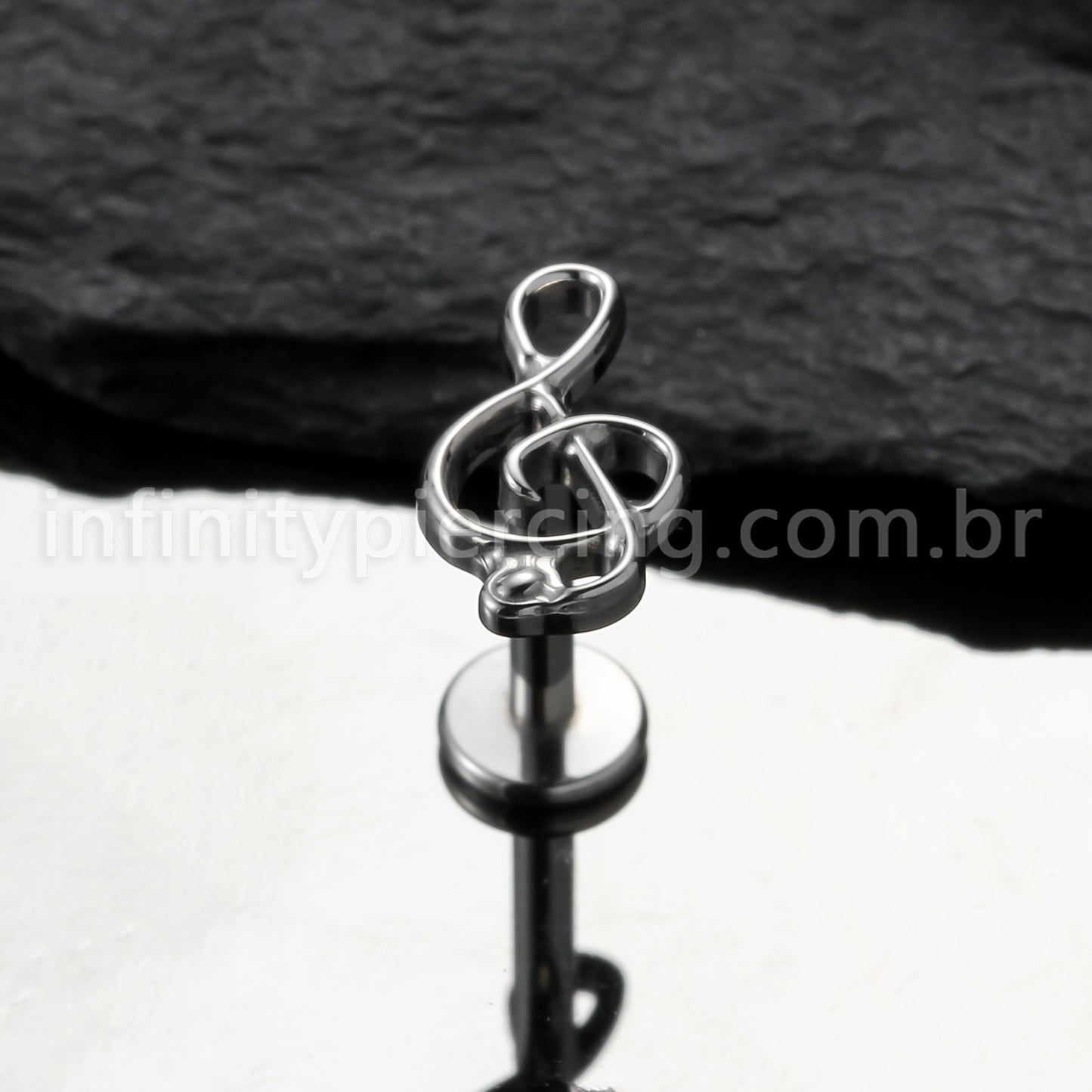 Piercing Labret Titânio Nota Musical