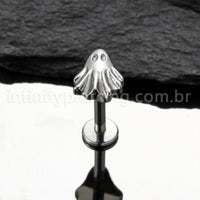 Piercing Labret Titânio Fantasma
