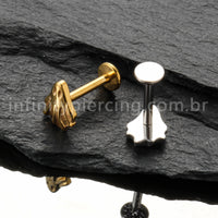Piercing Labret Titânio Fantasma