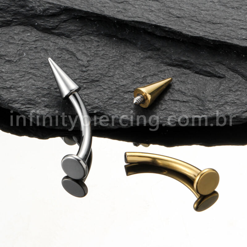 Piercing Banana Titânio Floating Spike