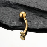 Piercing Banana Titânio Floating Bolinha