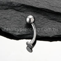 Piercing Banana Titânio Floating Bolinha